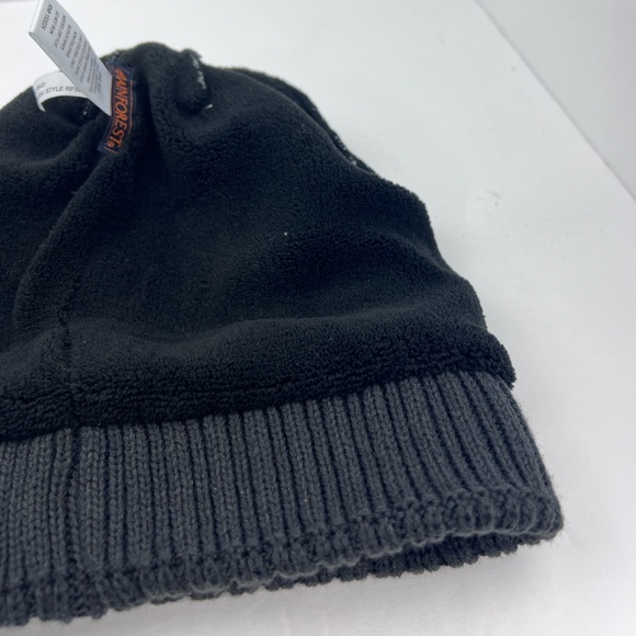 RAINFOREST BEANIE HAT, GREY & CHARCOAL, LINED WITH FLEECE FOR WARMTH, UNISEX - Picture 12 of 16